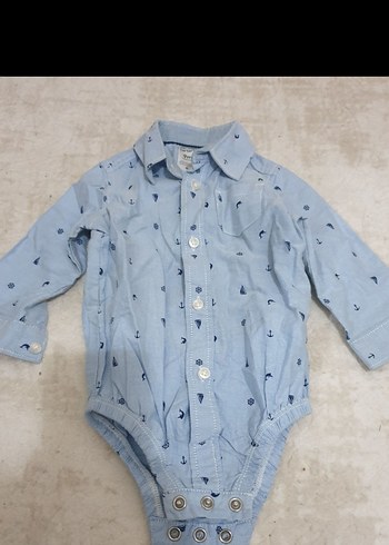 Mavi Bebek Erkek Denim Gömlek ve Şort Takım - Görsel 3