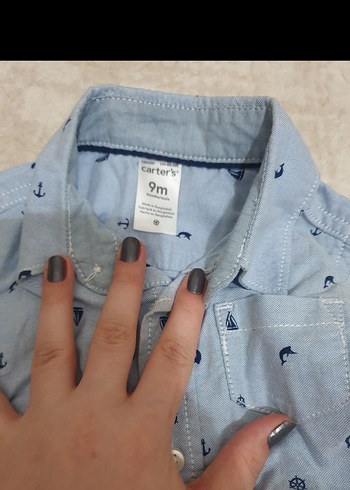 Mavi Bebek Erkek Denim Gömlek ve Şort Takım - Görsel 2