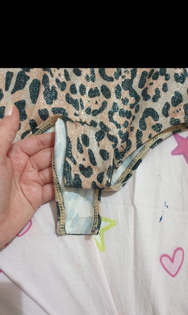 Leopar Desenli Dantel Detaylı İnce Askılı body - Görsel 3