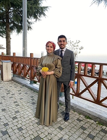 34 Beden haki Renk Mayura Collection Elbise SON FİYAT 1300? Acil satılık