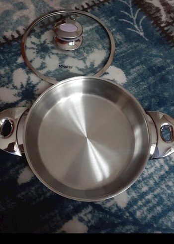 Schafer Gri Cam Kapaklı Tencere 18cm - Görsel 2