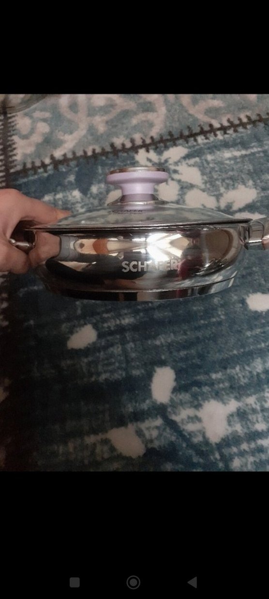 Schafer Gri Cam Kapaklı Tencere 18cm - Görsel 3