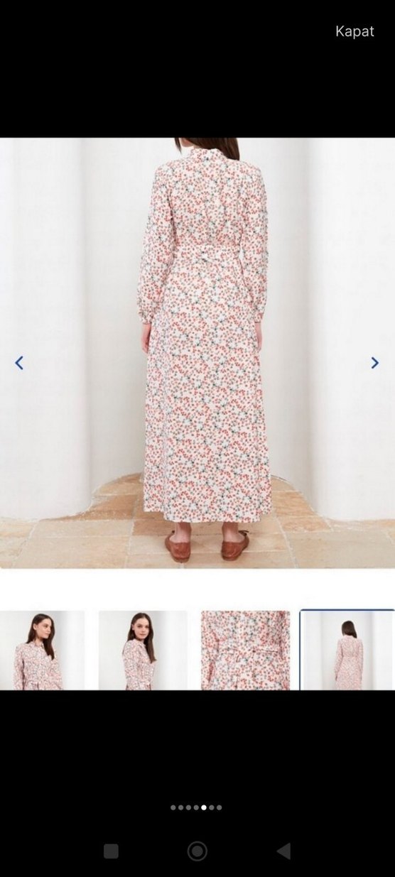 Uzun KolluKuşaklı Elbise 42 beden kadın lc Waikiki gömlek elbise - Görsel 3