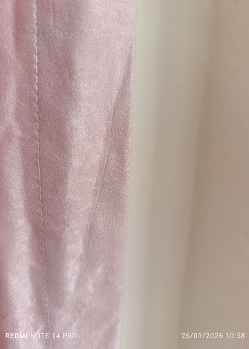 Bohem Tarzda Perde pudra renk fon perde eni 96 cm ,,boyu uzun - Görsel 2