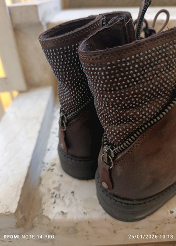 Süet Kahverengi Bohem Tarz orjinalbGreyder Kadın Bot 39 numara - Görsel 5