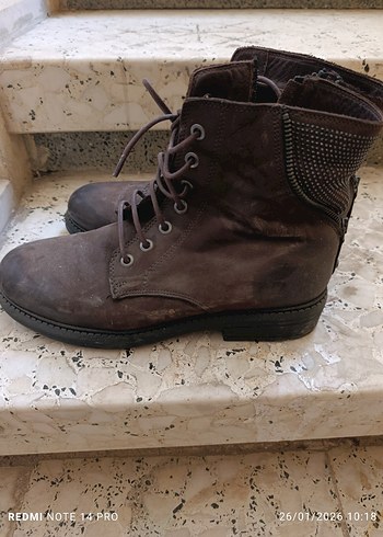 Süet Kahverengi Bohem Tarz orjinalbGreyder Kadın Bot 39 numara - Görsel 2