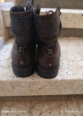 Süet Kahverengi Bohem Tarz orjinalbGreyder Kadın Bot 39 numara - Görsel 3