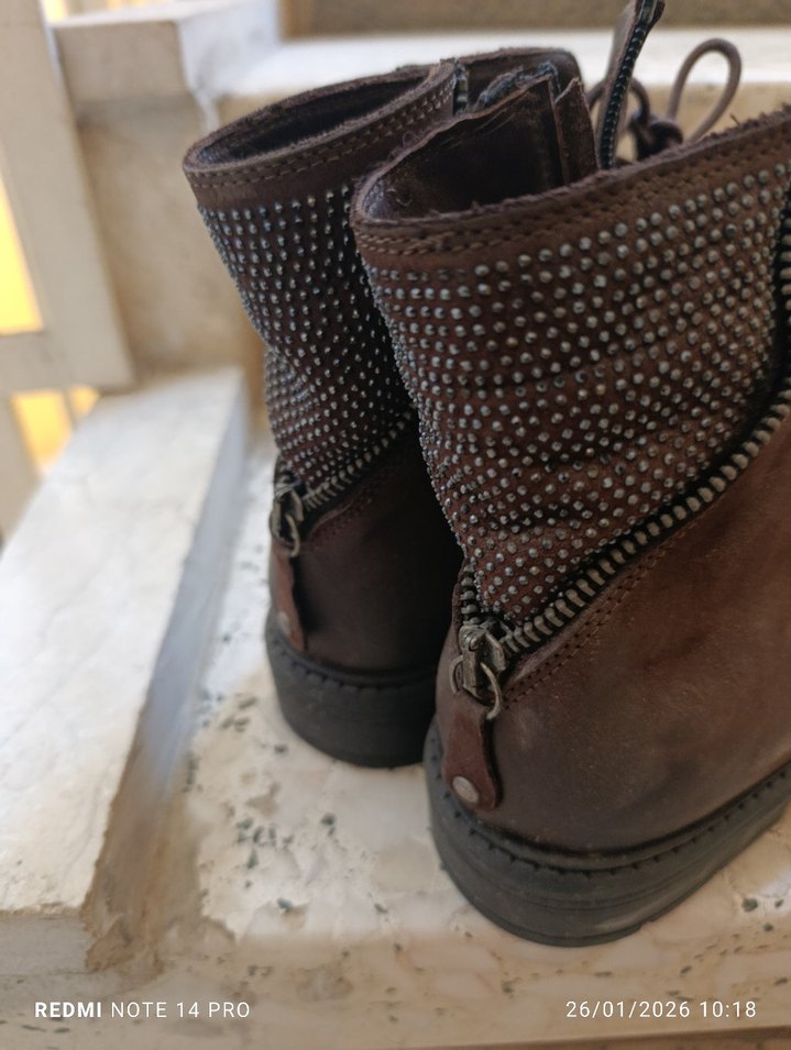 Süet Kahverengi Bohem Tarz orjinalbGreyder Kadın Bot 39 numara - Görsel 5