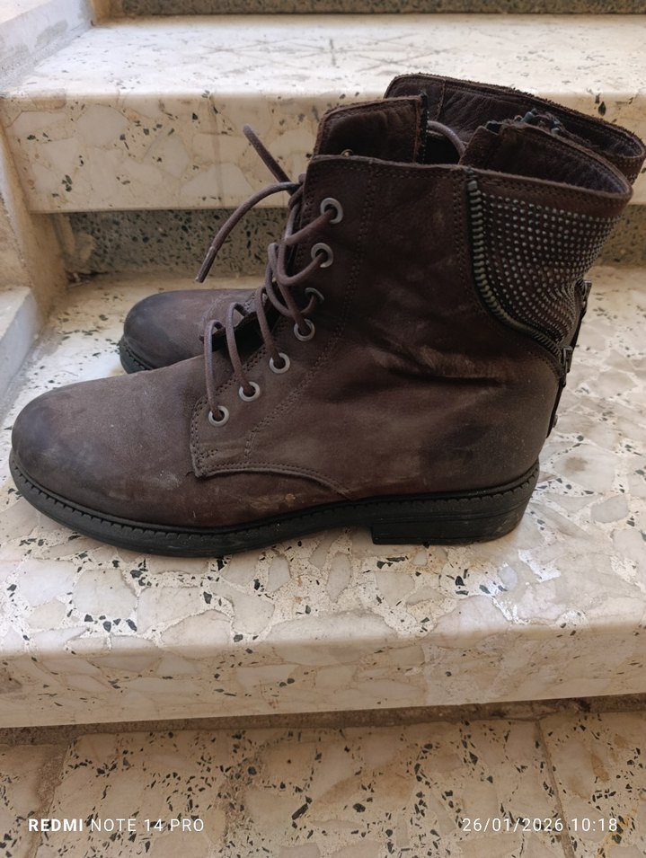 Süet Kahverengi Bohem Tarz orjinalbGreyder Kadın Bot 39 numara - Görsel 2