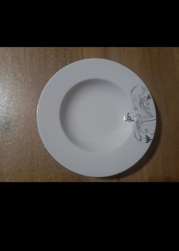 Kütahya porselen Gri Detaylı Beyaz Yemek Takımı 20 parça - Görsel 3