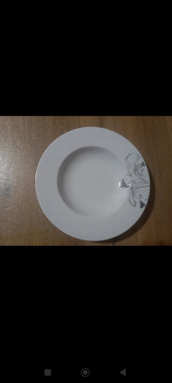 Kütahya porselen Gri Detaylı Beyaz Yemek Takımı 20 parça - Görsel 3