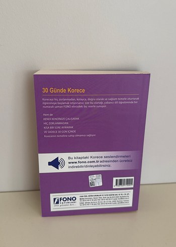 30 Günde Korece - Kolay ve Hızlı Öğrenim FONO YAYINLARI
