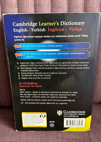 Cambridge İngilizce-Türkçe Öğrenci Sözlüğü CD'li - Görsel 2