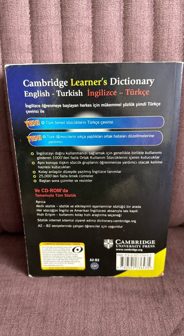 Cambridge İngilizce-Türkçe Öğrenci Sözlüğü CD'li - Görsel 2