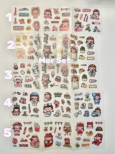 Beden Sevimli Sticker Seti