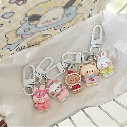 Beden çeşitli Renk Kawaii Anahtarlık