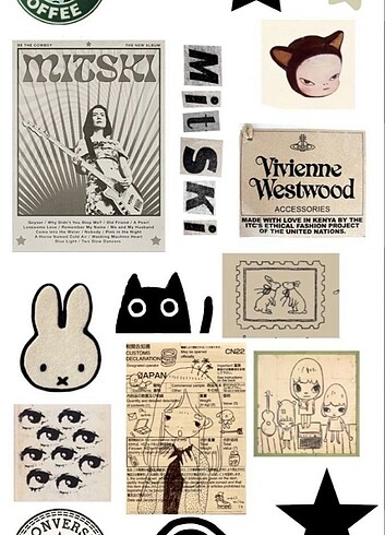 Beden Renk AA sticker seti