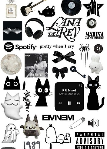Beden Renk AA Sticker seti