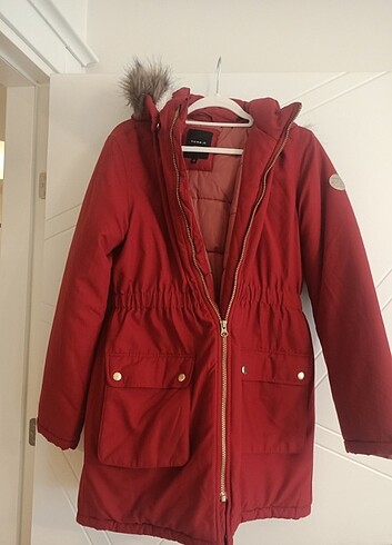 12-13 Yaş Beden bordo Renk Zara mont