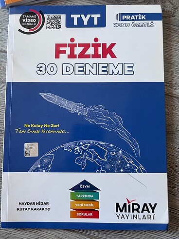 TYT FİZİK DENEME MIRAY YAYINLARI