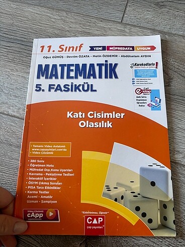 11.SINIF MATEMATİK ÇAP YAYINLARI KATI CİSİMLER OLASILIK FASİKÜLÜ