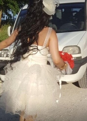 Tasarımcı Mini gelinlik nikah elbisesi