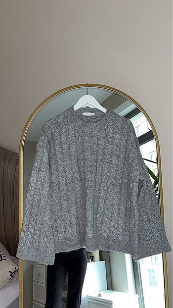 beyyoglu gri oversize kazak