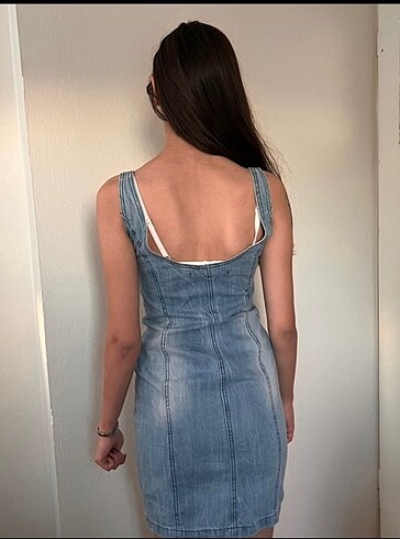 Bershka Mavi Mini Elbise