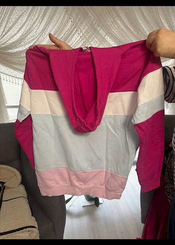 Kadın Pembe Adidas Sweatshirt - Görsel 2