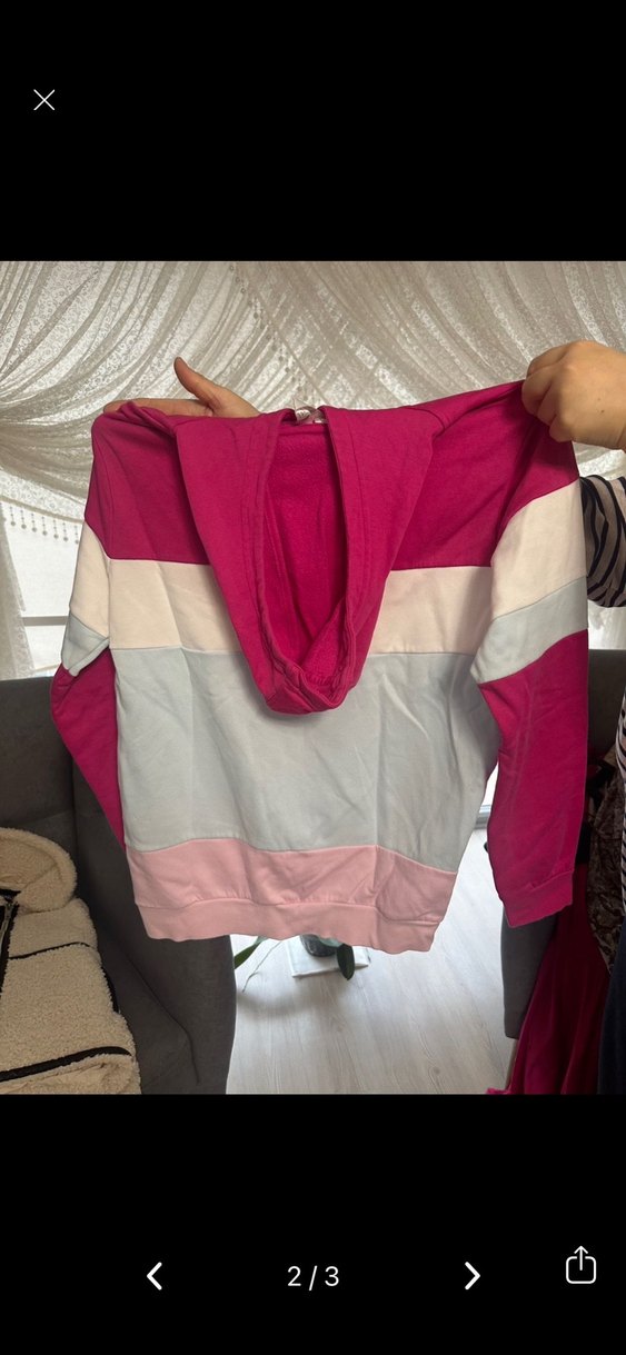 Kadın Pembe Adidas Sweatshirt - Görsel 2