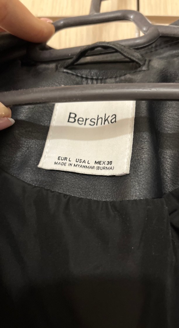 Bershka Siyah Deri Biker Ceket - Görsel 3