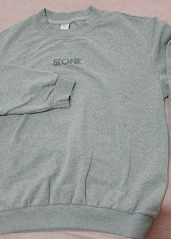 DeFacto gri renk erkek bisiklet yaka sweatshirt