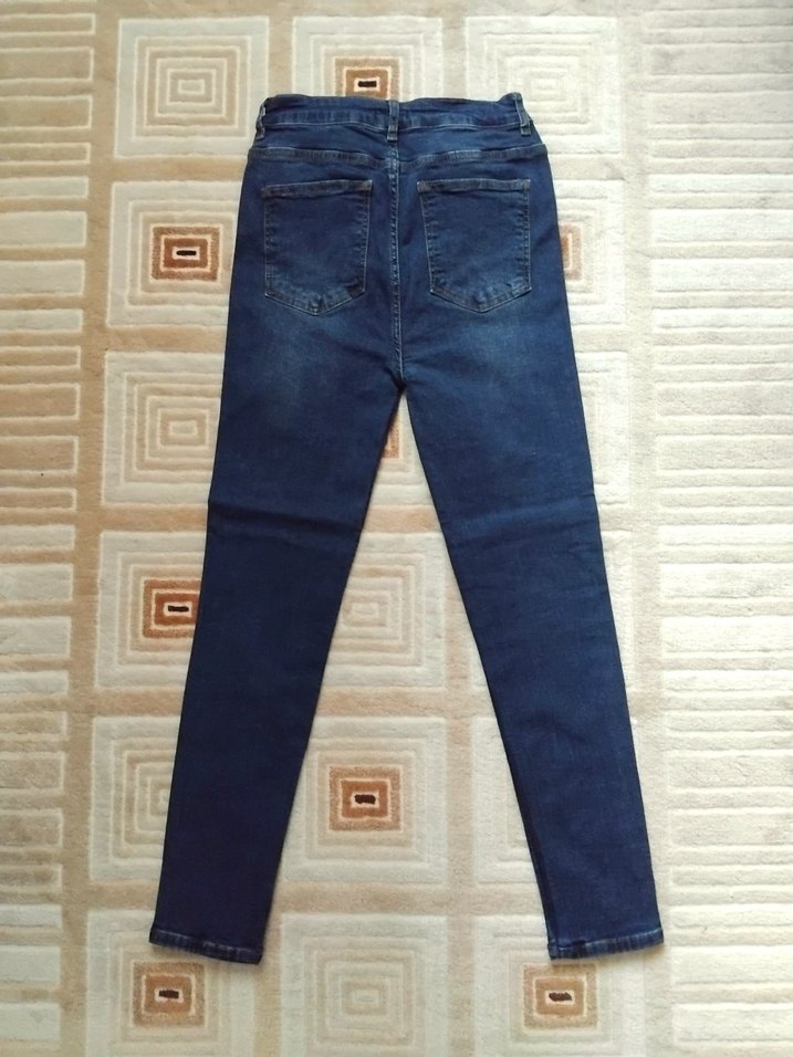 Yüksek Bel Kot Pantolon - Görsel 5