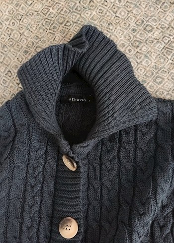 Antrasit Crop Hırka - Görsel 4