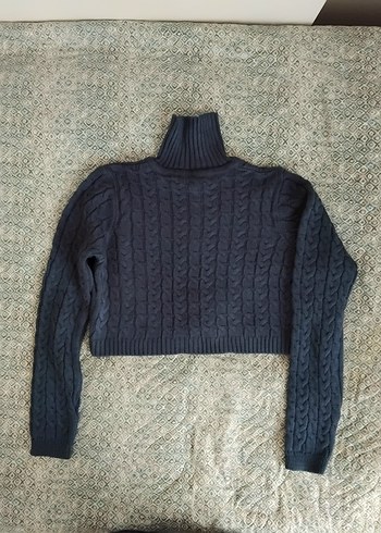 Antrasit Crop Hırka - Görsel 2