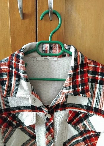 Ekose Desenli Polar Ceket - Görsel 3