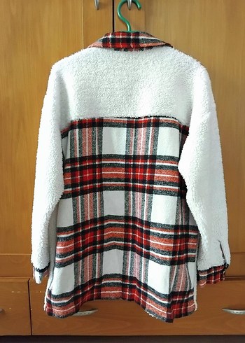 Ekose Desenli Polar Ceket - Görsel 4