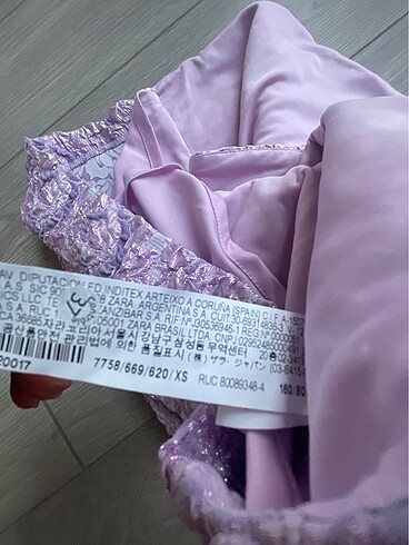 xs Beden Zara lila elbise XS beden Yeni