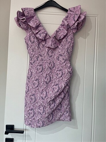 Zara lila elbise XS beden Yeni