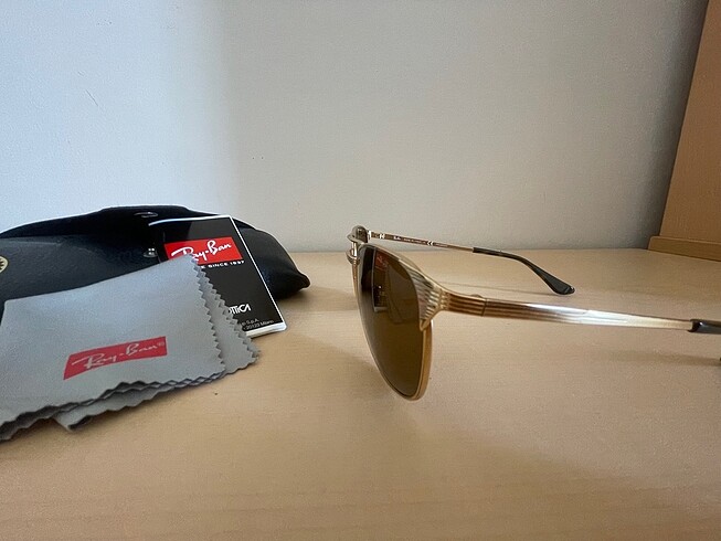  Beden altın Renk Ray Ban Orjinal Güneş Gözlüğü-Polarize