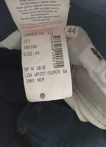 44 Beden Büyük beden jean