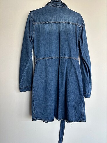 38 Beden mavi Renk Trendyol denim elbise
