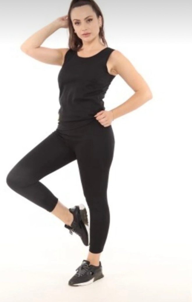 Siyah Eşofman Takımı Yüksek Yaka - Görsel 2