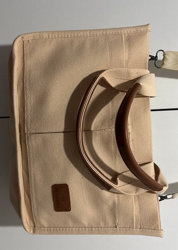 Bej kanvas Kadın Çanta - Görsel 2