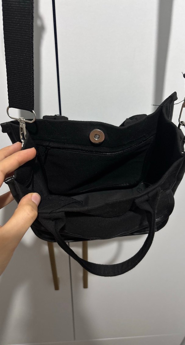 Kilitli Siyah kanvas Kadın Çanta - Görsel 2