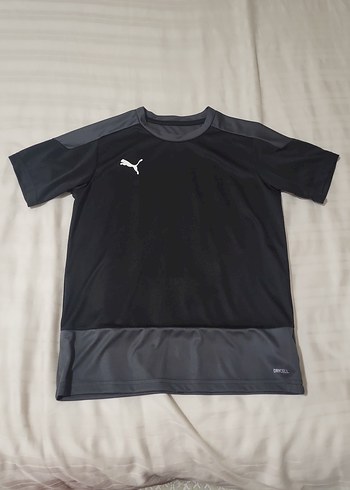 Siyah Puma Kısa Kollu Spor Tişört