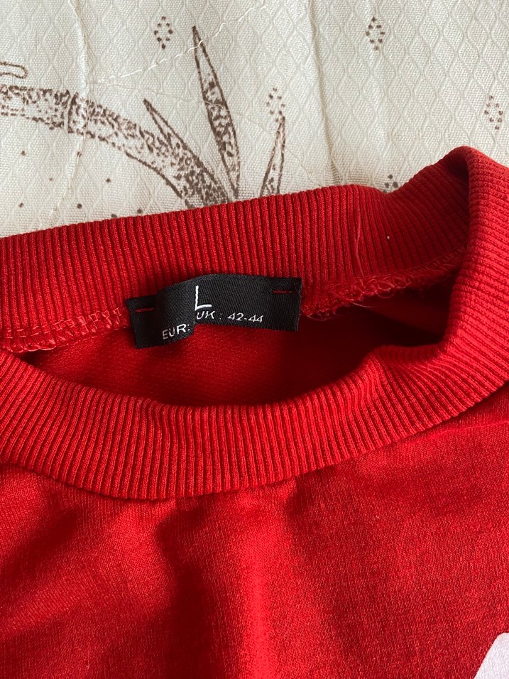 Barbie Baskılı Kırmızı Pamuklu Sweatshirt - Görsel 4