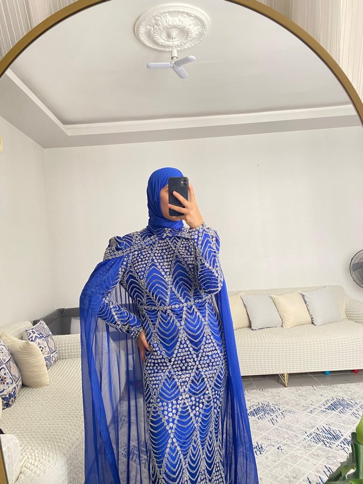 Parlak Mavi  Abiye - Görsel 3