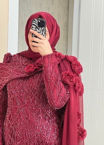 Bordo Abiye - Görsel 4