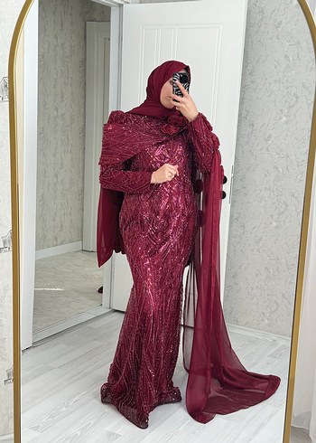 Bordo Abiye - Görsel 2